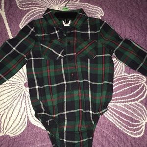 Boy flannel baby shirt